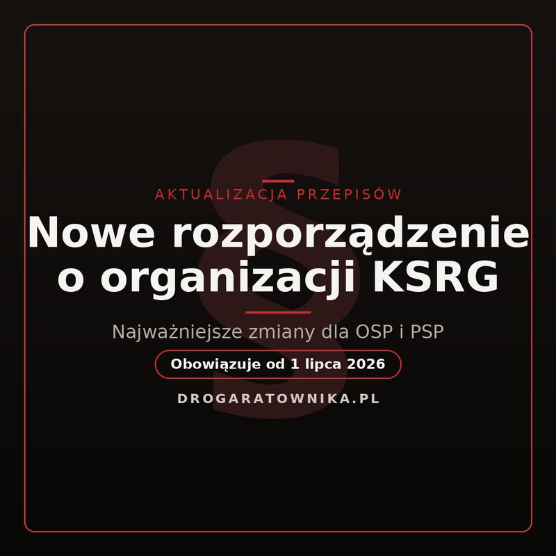 Aktualizacja rozporządzenia dot. organizacji KSRG 2026 – lista zmian.